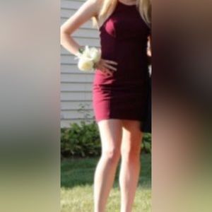 Maroon Macy’s Homecoming dress